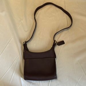 Coach brown leather crossbody bag